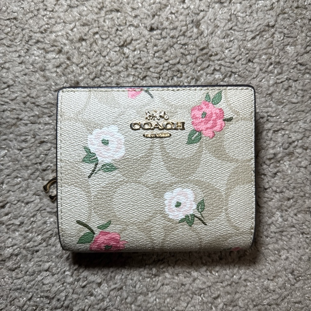 Coach Beige Floral Wallet